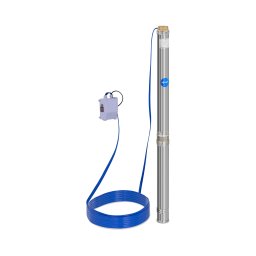 Pompe immergée - 95 mm / 3.75'' - 10 800 l/h - 2200 W - 20 m de câble / 96 m de hauteur d'élévation - Inox