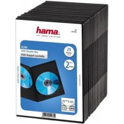 Hama Boîtier Double Dvd Slim Jewel 51185 25 Unités Black One Size unisex