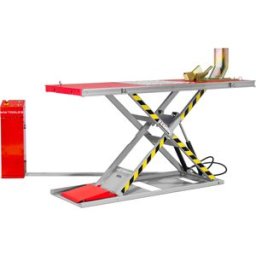 Pont moto électrique professionnel 230V - 1,1kW - 600kg 2200x780mm modèle extra bas 75mm MW Tools ESB600PRO