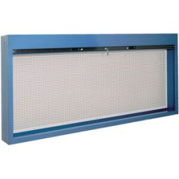 Armoire murale 2000 mm avec panneau perforé et rideau métallique verrouillable - Rangement sécurisé pour outils Heco HE110204BL