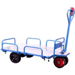 Chariot éléctrique à ridelles amovibles plateau alu 400kg 1210x850mm - batterie 36V / 12Ah MW Tools EP400L