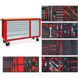 Servante d'atelier complète avec armoire XL 514 outils MW Tools MWE512K3