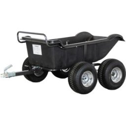 Remorque double essieu 550kg benne en plastique PE basculante 1600x826x475 mm Torros AHR550P4