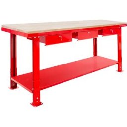 Établi 200 cm avec pieds réglables plateau MDF 3 tiroirs MW Tools DER2000PW
