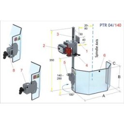 Ecrans de protection pour petites perceuses Tecnopiu PTR 04/140