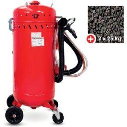 Sableuse mobile pro 106L aspirateur intégré + 50 kg d'abrasifs MW Tools CAT03010PACK1