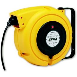 Enrouleur de câble 9 m 3G 2,5 mm² 230V Polypropylène avec enrouleur automatique et support mural pivotant Zeca 4325