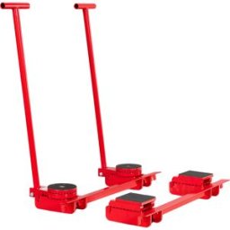 Set de rouleaux de transport 20 tonnes - 4 plateaux avec 2 barres de direction MW Tools TRS20