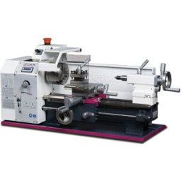 Tour à métaux d'établi hauteur des pointes 100 mm entre-pointes 300 mm alésage 21 mm 0,6 kW 230V vitesses variables Optiturn TU2004V 230V