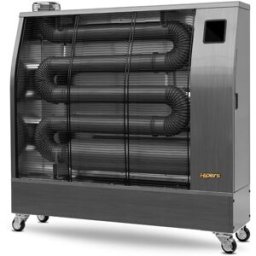 Chauffage Radiateur fioul professionnel mobile radiant infrarouge 24,4 kW motif en acier inoxydable 700-3600 m³ Wifi Hipers WDP85IS
