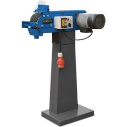 Ponceuse à bande d'établi pour métaux avec bande abrasive 100x1220 mm 10-20 m/s 1/1,5 kW 400V dia. roue motrice 140 mm Metallkraft MBSM100-140-2