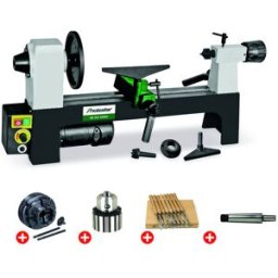 Pack tour à bois 200x305mm + mandrin 4 mors 100 mm + jeu 8 burins + mandrin à couronne + arbre Holzstar DB305 VARIO PACK