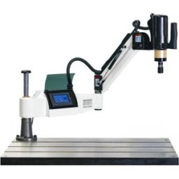 Bras de taraudage électrique M3 à M16 écran tactile PLC servo 0,6 kW 230V portée effective 1000 mm avec 8 douilles dia. 19 MW-Tech ETA1610