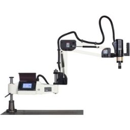 Bras de taraudage électrique M3 à M16 écran tactile PLC servo 0,6 kW 230V portée effective 1500 mm avec 8 douilles dia. 19 MW-Tech ETA1615