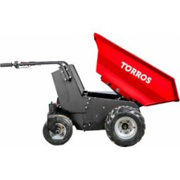 Mini dumper électrique 220l 500kg 4 roues benne basculante motorisée avec batterie 48V / 20Ah Torros MED501H