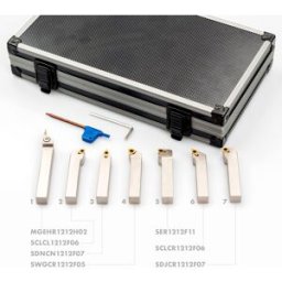 Jeu de 7 outils à plaquette carbure 12 x 12 mm MW-Tech DBS0712