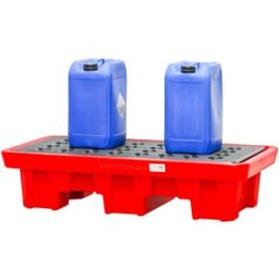 Bac de rétention en PE 1300x700x300mm - avec grille - cap. 120L MW Tools OPB2200