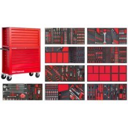 Servante d'atelier complète large avec coffre top XXL 729 outils MW Tools MWE799G36