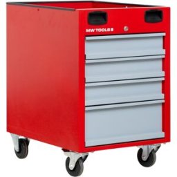 Petite servante d'atelier 4 tiroirs rouge et grise compacte hauteur 775 mm idéale pour un établi MW Tools MODK630/440