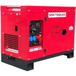 Groupe électrogène insonorisé diesel 8kW 230V + 10kW 400V MW Tools DG100E