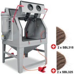 PACK Cabine de sablage avec 100 kg d'abrasifs sable corindon MW Tools CAT1200SET