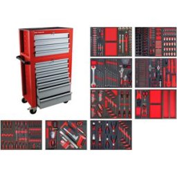 Servante d'atelier complète avec coffre XL 514 outils MW Tools MWE512G13
