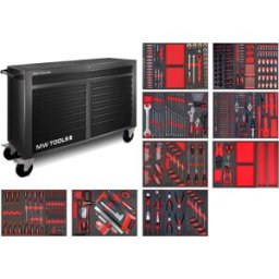 Servante d'atelier complète large, noire XL 514 outils MW Tools MWE512G4B