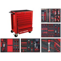 Servante d'atelier complète rouge STARTER 212 outils MW Tools MWE211R