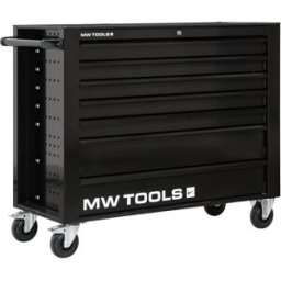 Servante d'atelier 7 tiroirs noire extra large 1135 mm avec verrouillage intégré dans la poignée roues ø125 mm MW Tools GW307B