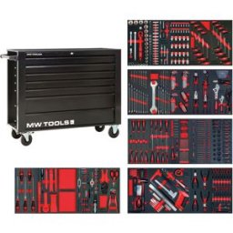 Servante d'atelier complète large, noire XL 514 outils MW Tools MWE512G3B