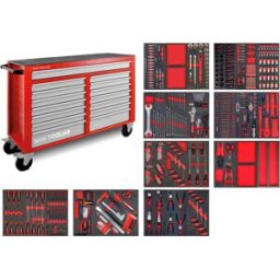 Servante d'atelier complète large XL 514 outils MW Tools MWE512G4