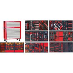 Servante d'atelier complète large avec coffre EV XL 567 outils MW Tools MWE599G33