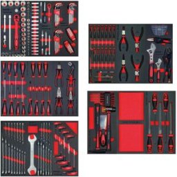 Modules outils en mousse 212 pièces STARTER - Idéal servante et établi - Starter complet et prêt à l'usage MW Tools TS MWE211