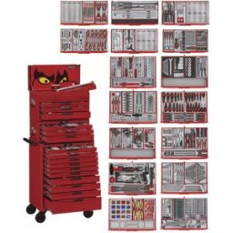 Servante d'atelier rouge édition 1011 pièces Mega Master set Teng Tools TCMM1011NV