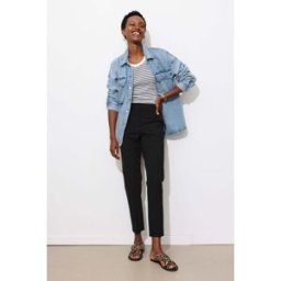 Promod Pantalon cigarette Femme Noir 36