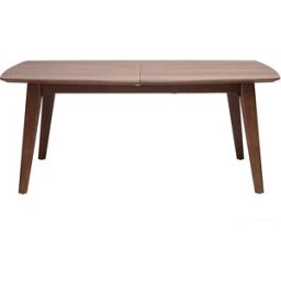 Miliboo Table extensible rallonges intégrées rectangulaire en bois foncé noyer L180-230 cm FIFTIES