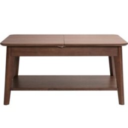 Miliboo Table basse extensible rectangulaire en bois foncé L90-120 cm VILI