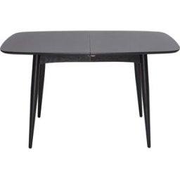 Miliboo Table à manger extensible rectangulaire en bois noir L130-160 cm NORDECO