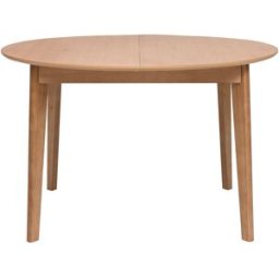 Miliboo Table à manger ronde extensible avec rallonges intégrées en bois clair chêne L120-150 cm ANSEL