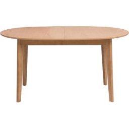 Miliboo Table à manger ovale extensible avec rallonges intégrées en bois clair chêne L150-200 cm ANSEL