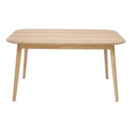 Miliboo Table extensible rallonges intégrées rectangulaire en bois clair chêne L140-170 cm ANK