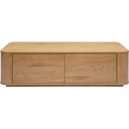 Miliboo Table basse rectangulaire avec rangement 2 tiroirs finition bois clair chêne L120 cm NEGAN