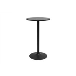 Miliboo Table haute design ronde noire D60 cm CALISTA