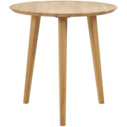 Miliboo Table à manger ronde en bois clair chêne massif D75 cm OKSANA