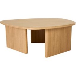 Miliboo Table basse forme organique en bois clair chêne L85 cm ONDINE