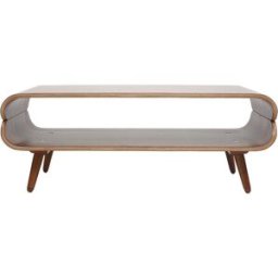Miliboo Table basse rectangulaire vintage bois foncé noyer L118 cm TAKLA