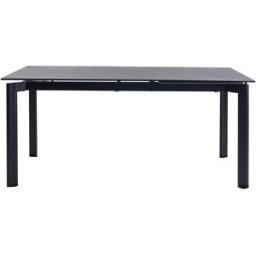 Miliboo Table à manger extensible en céramique noire et métal L180-240 cm CARA