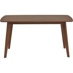 Miliboo Table à manger rectangulaire scandinave bois foncé noyer L150 cm LEENA