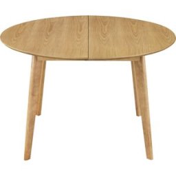 Miliboo Table à manger ronde extensible finition chêne L120-150 cm LEENA