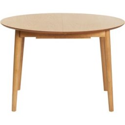 Miliboo Table extensible rallonges intégrées ronde en bois clair chêne L115-154 cm EGO